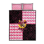 Melbourne Cup Australia Quilt Bed Set Diamond Horse Racing Silks Inspired Pink