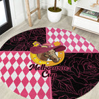 Melbourne Cup Australia Round Carpet Diamond Horse Racing Silks Inspired Pink