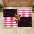 Melbourne Cup Australia Rubber Doormat Diamond Horse Racing Silks Inspired Pink