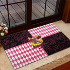 Melbourne Cup Australia Rubber Doormat Diamond Horse Racing Silks Inspired Pink