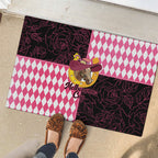 Melbourne Cup Australia Rubber Doormat Diamond Horse Racing Silks Inspired Pink