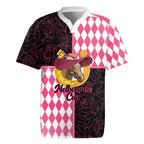 Personalised Melbourne Cup Australia Rugby Jersey Diamond Horse Racing Silks Inspired Pink