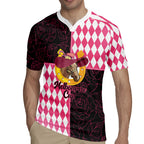 Personalised Melbourne Cup Australia Rugby Jersey Diamond Horse Racing Silks Inspired Pink