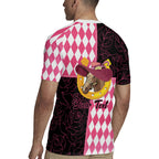 Personalised Melbourne Cup Australia Rugby Jersey Diamond Horse Racing Silks Inspired Pink