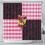 Melbourne Cup Australia Shower Curtain Diamond Horse Racing Silks Inspired Pink