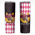 Personalised Melbourne Cup Australia Skinny Tumbler Diamond Horse Racing Silks Inspired Pink