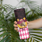 Personalised Melbourne Cup Australia Skinny Tumbler Diamond Horse Racing Silks Inspired Pink