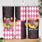 Personalised Melbourne Cup Australia Skinny Tumbler Diamond Horse Racing Silks Inspired Pink