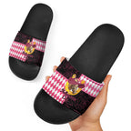 Melbourne Cup Australia Slide Sandals Diamond Horse Racing Silks Inspired Pink