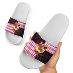 Melbourne Cup Australia Slide Sandals Diamond Horse Racing Silks Inspired Pink