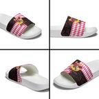 Melbourne Cup Australia Slide Sandals Diamond Horse Racing Silks Inspired Pink