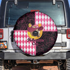 Melbourne Cup Australia Spare Tire Cover Diamond Horse Racing Silks Inspired Pink