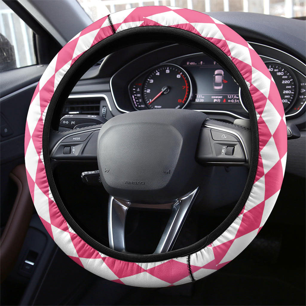 Melbourne Cup Australia Steering Wheel Cover Diamond Horse Racing Silks Inspired Pink
