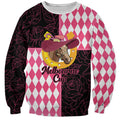 Personalised Melbourne Cup Australia Sweatshirt Diamond Horse Racing Silks Inspired Pink