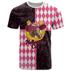 Personalised Melbourne Cup Australia T Shirt Diamond Horse Racing Silks Inspired Pink