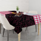 Melbourne Cup Australia Tablecloth Diamond Horse Racing Silks Inspired Pink