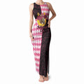 Personalised Melbourne Cup Australia Tank Maxi Dress Diamond Horse Racing Silks Inspired Pink