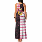 Personalised Melbourne Cup Australia Tank Maxi Dress Diamond Horse Racing Silks Inspired Pink