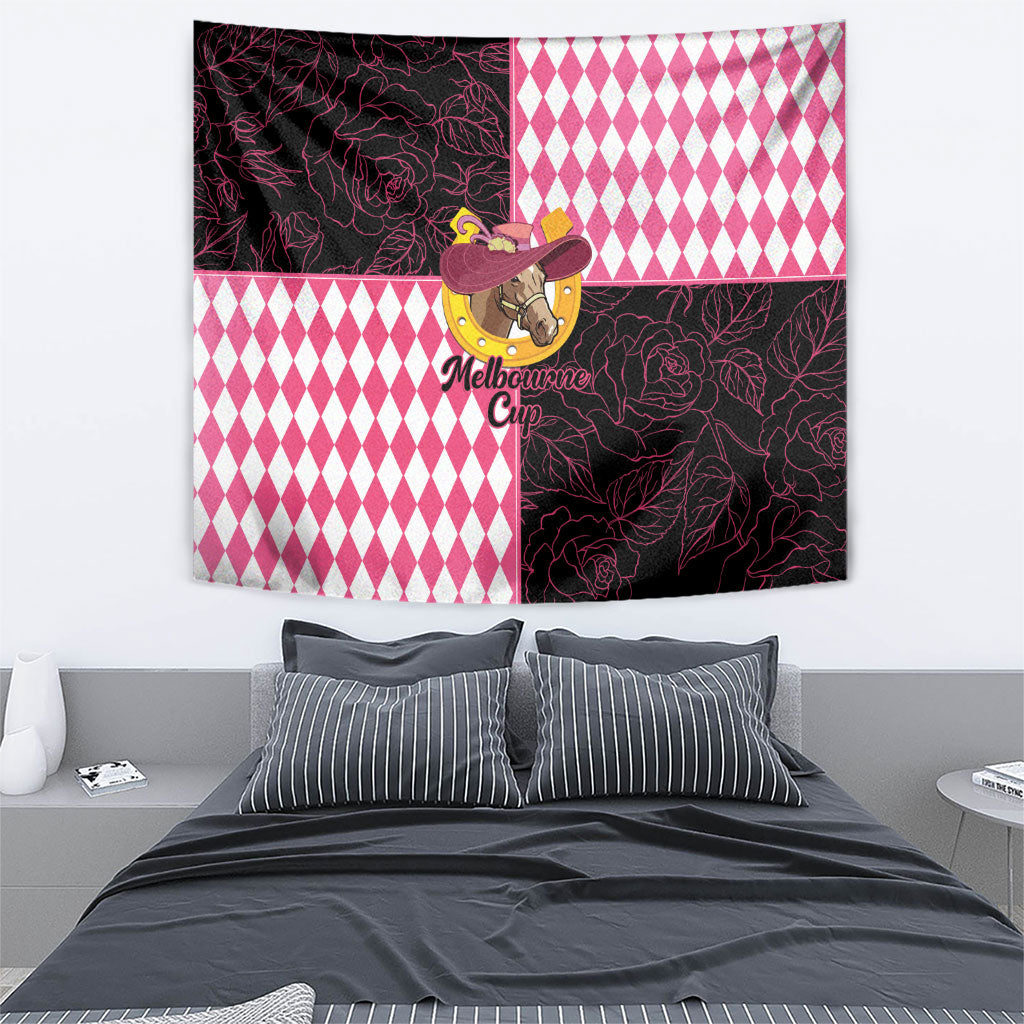 Melbourne Cup Australia Tapestry Diamond Horse Racing Silks Inspired Pink
