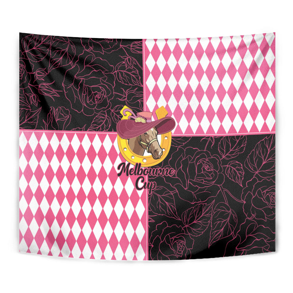 Melbourne Cup Australia Tapestry Diamond Horse Racing Silks Inspired Pink