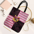 Melbourne Cup Australia Tote Bag Diamond Horse Racing Silks Inspired Pink