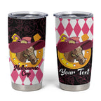 Personalised Melbourne Cup Australia Tumbler Cup Diamond Horse Racing Silks Inspired Pink