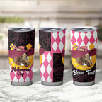 Personalised Melbourne Cup Australia Tumbler Cup Diamond Horse Racing Silks Inspired Pink