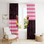 Melbourne Cup Australia Window Curtain Diamond Horse Racing Silks Inspired Pink