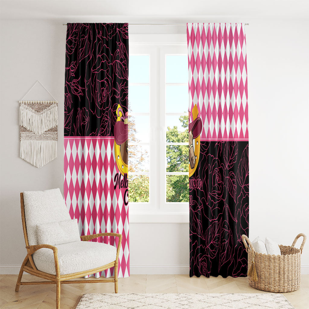 Melbourne Cup Australia Window Curtain Diamond Horse Racing Silks Inspired Pink