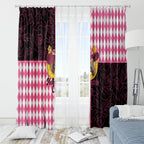 Melbourne Cup Australia Window Curtain Diamond Horse Racing Silks Inspired Pink