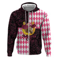 Personalised Melbourne Cup Australia Zip Hoodie Diamond Horse Racing Silks Inspired Pink