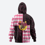 Personalised Melbourne Cup Australia Zip Hoodie Diamond Horse Racing Silks Inspired Pink