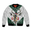 South Africa Springboks Christmas Bomber Jacket Bokke Santa - Geseende Kersfees