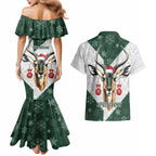 South Africa Springboks Christmas Couples Matching Mermaid Dress and Hawaiian Shirt Bokke Santa - Geseende Kersfees