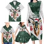 South Africa Springboks Christmas Family Matching Long Sleeve Bodycon Dress and Hawaiian Shirt Bokke Santa - Geseende Kersfees