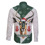 South Africa Springboks Christmas Family Matching Mermaid Dress and Hawaiian Shirt Bokke Santa - Geseende Kersfees