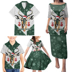South Africa Springboks Christmas Family Matching Puletasi and Hawaiian Shirt Bokke Santa - Geseende Kersfees