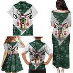 South Africa Springboks Christmas Family Matching Puletasi and Hawaiian Shirt Bokke Santa - Geseende Kersfees