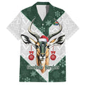 South Africa Springboks Christmas Family Matching Puletasi and Hawaiian Shirt Bokke Santa - Geseende Kersfees