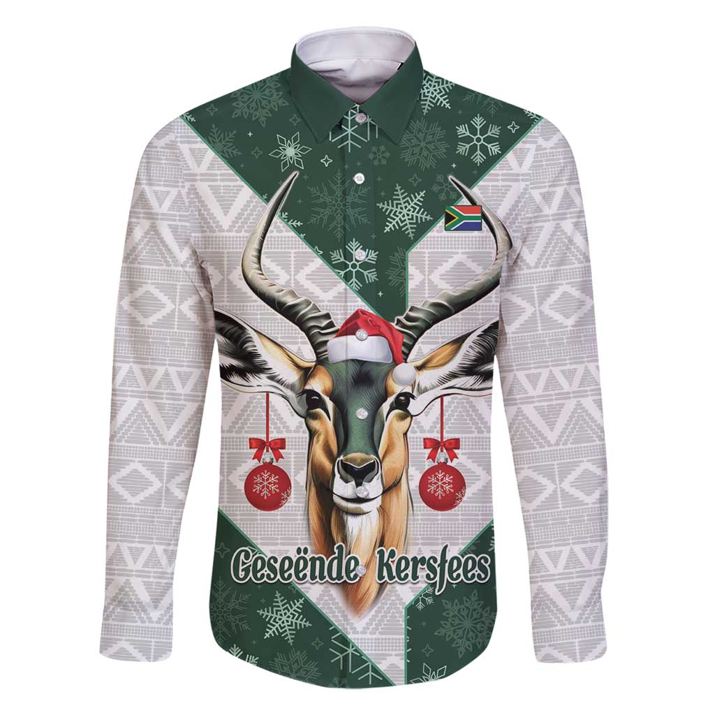 South Africa Springboks Christmas Family Matching Tank Maxi Dress and Hawaiian Shirt Bokke Santa - Geseende Kersfees