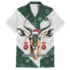 South Africa Springboks Christmas Hawaiian Shirt Bokke Santa - Geseende Kersfees