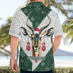 South Africa Springboks Christmas Hawaiian Shirt Bokke Santa - Geseende Kersfees