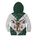 South Africa Springboks Christmas Kid Hoodie Bokke Santa - Geseende Kersfees