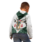 South Africa Springboks Christmas Kid Hoodie Bokke Santa - Geseende Kersfees