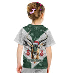 South Africa Springboks Christmas Kid T Shirt Bokke Santa - Geseende Kersfees