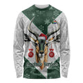 South Africa Springboks Christmas Long Sleeve Shirt Bokke Santa - Geseende Kersfees