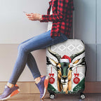 South Africa Springboks Christmas Luggage Cover Bokke Santa - Geseende Kersfees
