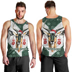 South Africa Springboks Christmas Men Tank Top Bokke Santa - Geseende Kersfees