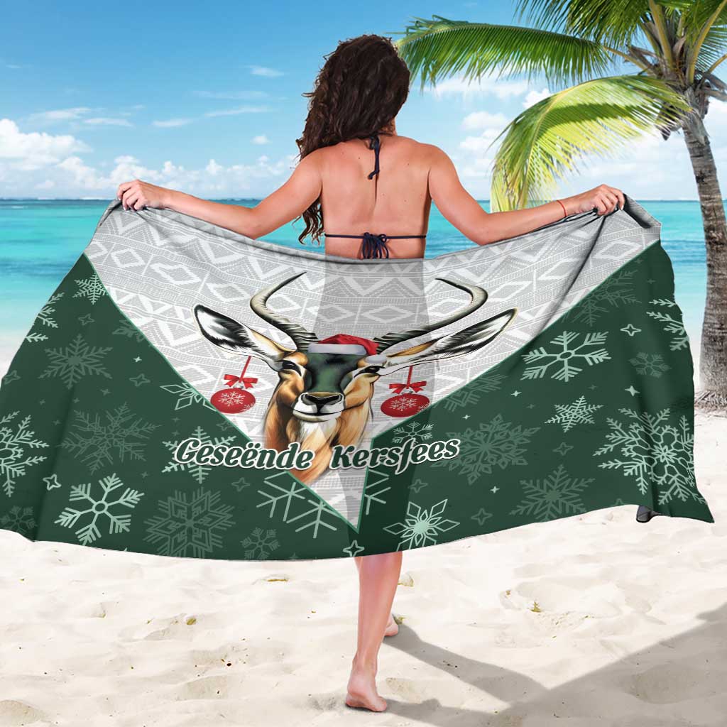 South Africa Springboks Christmas Sarong Bokke Santa - Geseende Kersfees