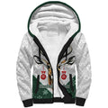 South Africa Springboks Christmas Sherpa Hoodie Bokke Santa - Geseende Kersfees